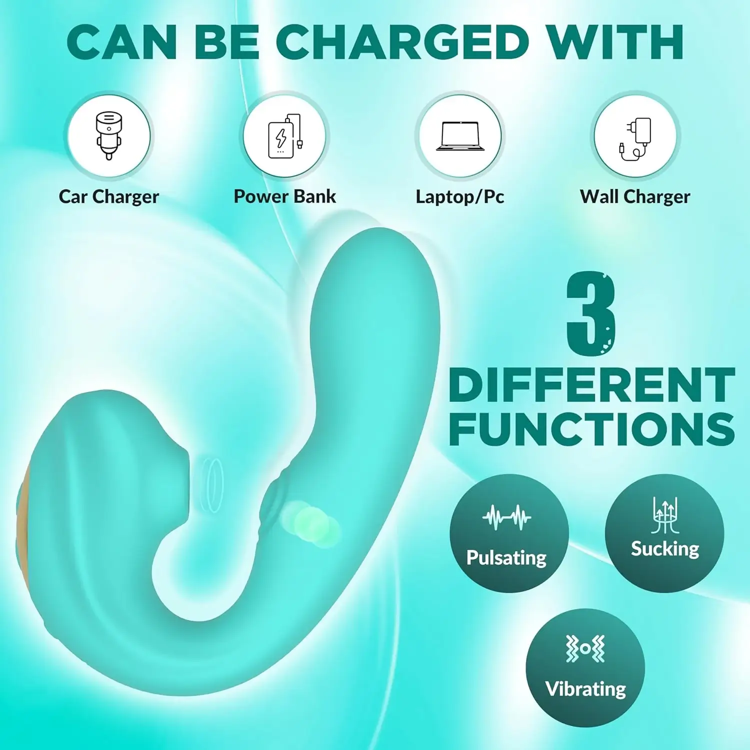 BlissX 3 in 1 Sucking and Patting Dildo Vibrator - Image 2